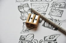 Load image into Gallery viewer, Double Wooden Pencil Sharpener