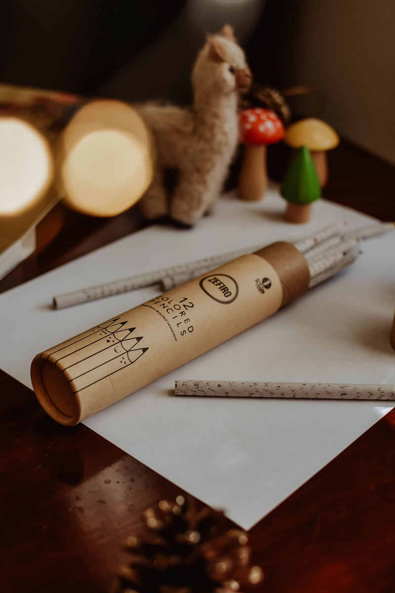 Recycled Colored Pencils 12 pack (For adults and kids!) Zefiro Chicago