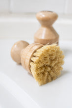 Load image into Gallery viewer, Bamboo Soft Bristle Pot Scrubber - With replaceable head