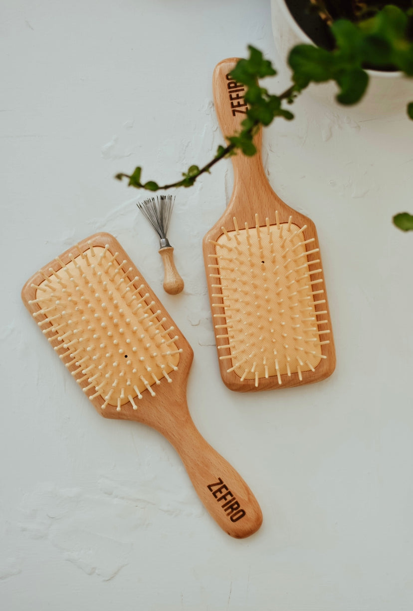 Bamboo Pin Hair Brush
