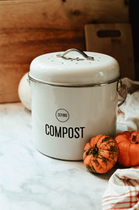 Compost Bin - 0.8 Gallons - White