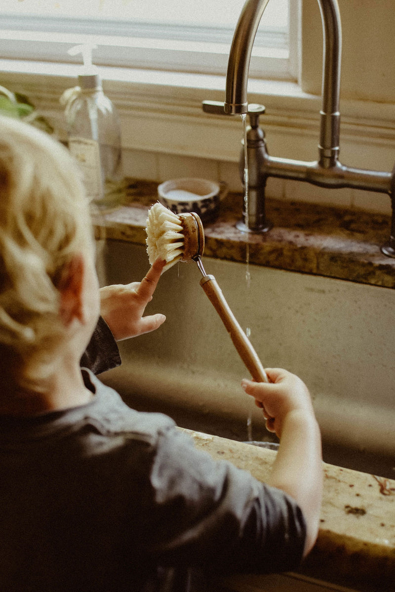 Bamboo and Sisal Pot Brush